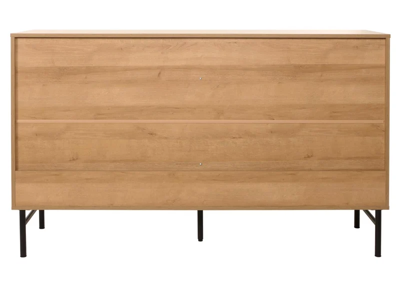 Buffet design avec 4 portes push-to-open meuble de rangement étagères réglables MDF et métal 04_0010092