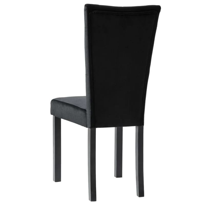 Lot de 2 chaises de salle à manger cuisine design contemporain velours noir CDS020897