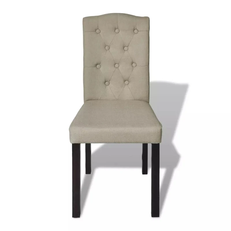 Lot de 6 chaises de salle à manger cuisine design moderne tissu poil de chameau CDS022780