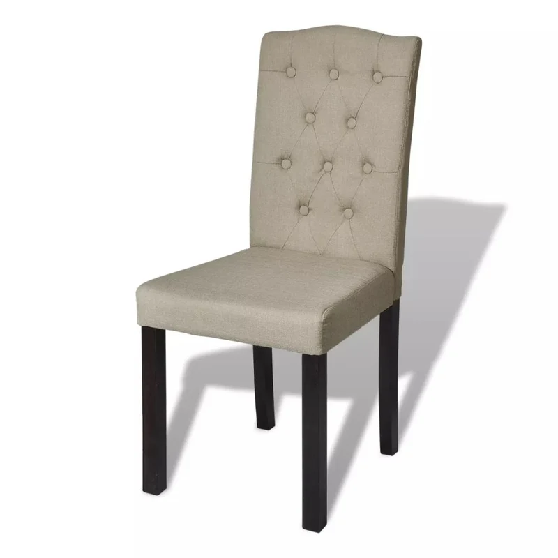 Lot de 6 chaises de salle à manger cuisine design moderne tissu poil de chameau CDS022780