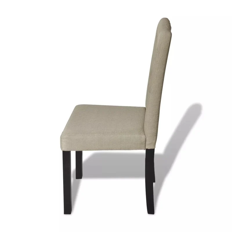 Lot de 6 chaises de salle à manger cuisine design moderne tissu poil de chameau CDS022780