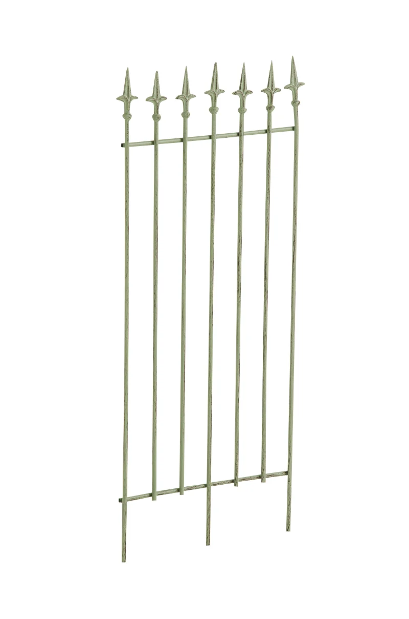 Treillis support pour plantes grimpantes à plante décoration de jardin 100 × 50 cm en métal vert vieilli 10_0008921