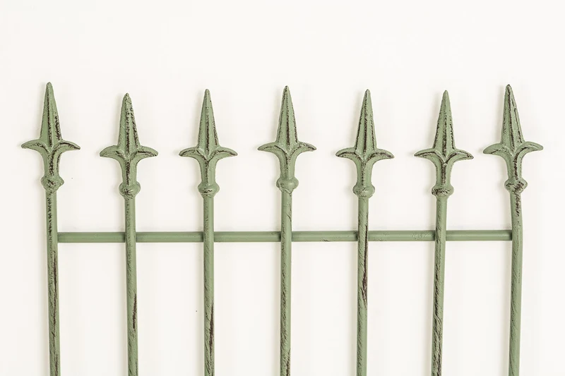 Treillis support pour plantes grimpantes à plante décoration de jardin 100 × 50 cm en métal vert vieilli 10_0008921