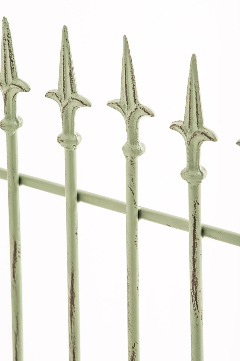 Treillis support pour plantes grimpantes à plante décoration de jardin 100 × 50 cm en métal vert vieilli 10_0008921
