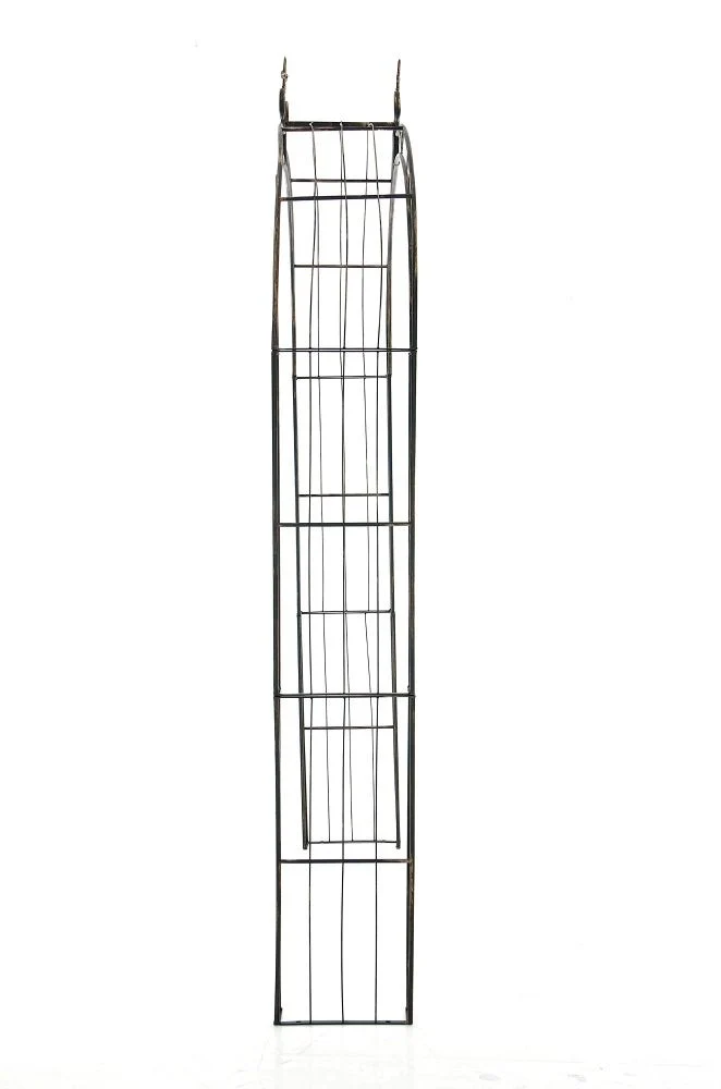 Arche à rosiers pour jardin revêtue de fer hauteur 260 cm bronze vieilli MDJ10116