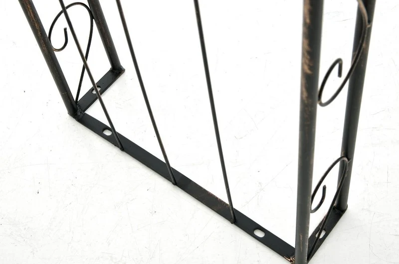 Arche à rosiers pour jardin revêtue de fer hauteur 260 cm bronze vieilli MDJ10116
