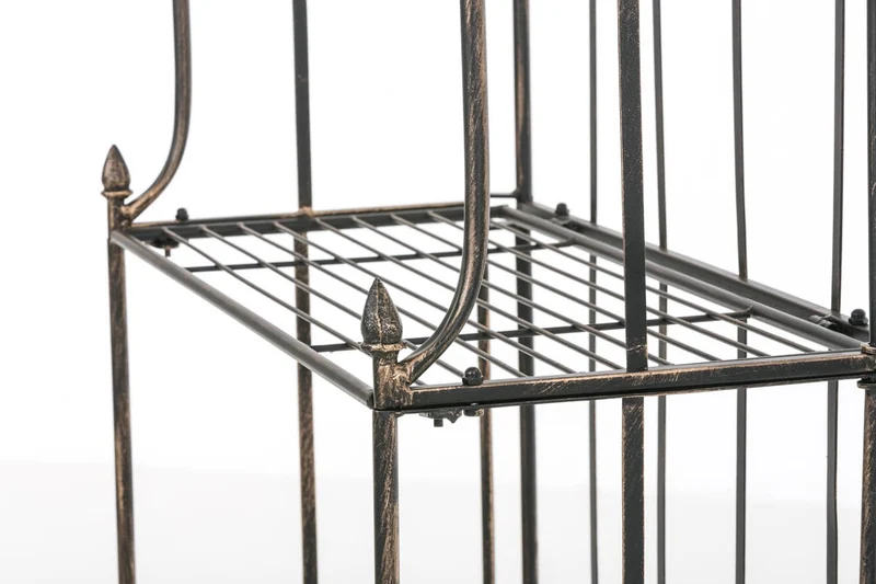 Étagère de rangement plantes chaussures cuisine 4 niveaux en métal 175x66x32 cm bronze ETA10094