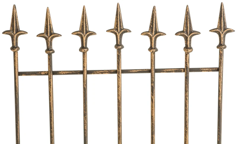 Lot de 2 treillis support pour plantes grimpantes décoration de jardin en métal bronze 10_0003832