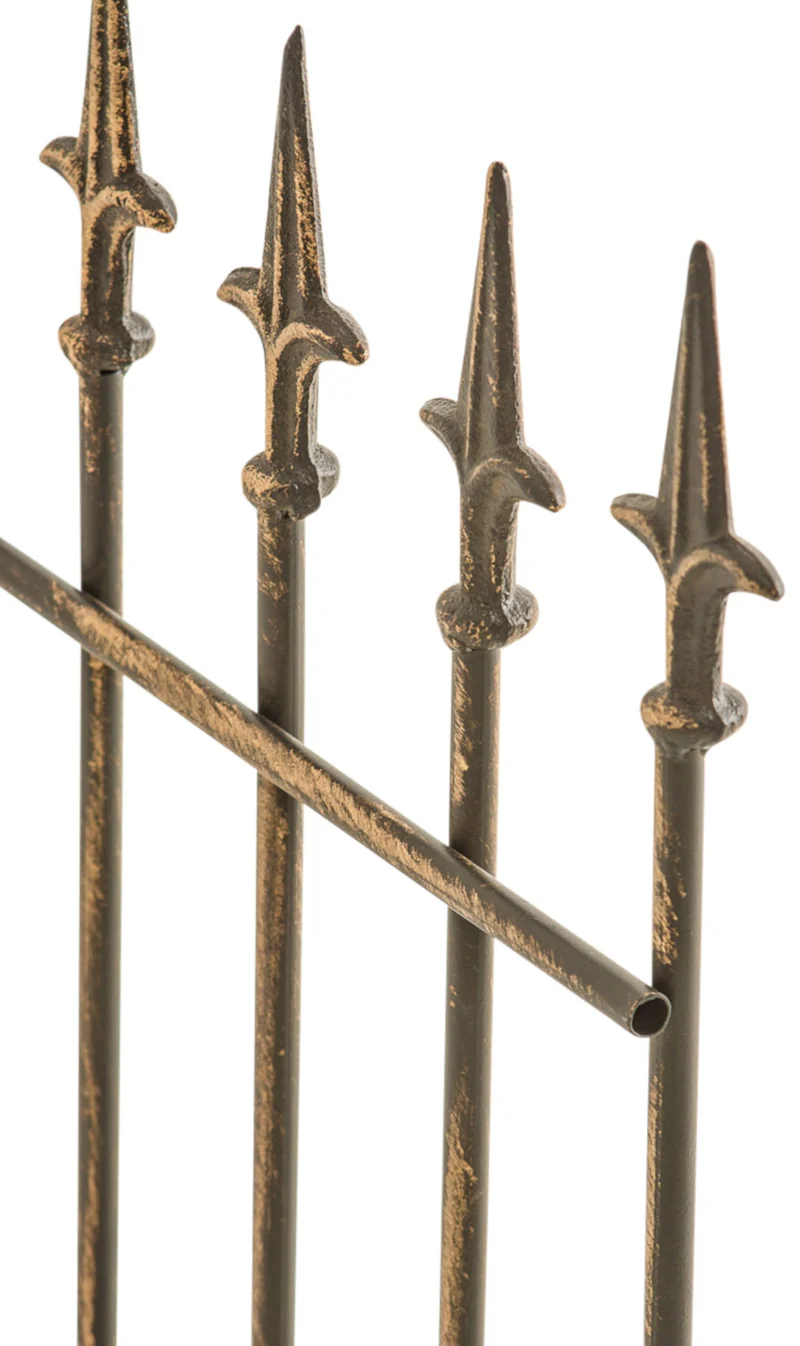Lot de 2 treillis support pour plantes grimpantes décoration de jardin en métal bronze 10_0003832