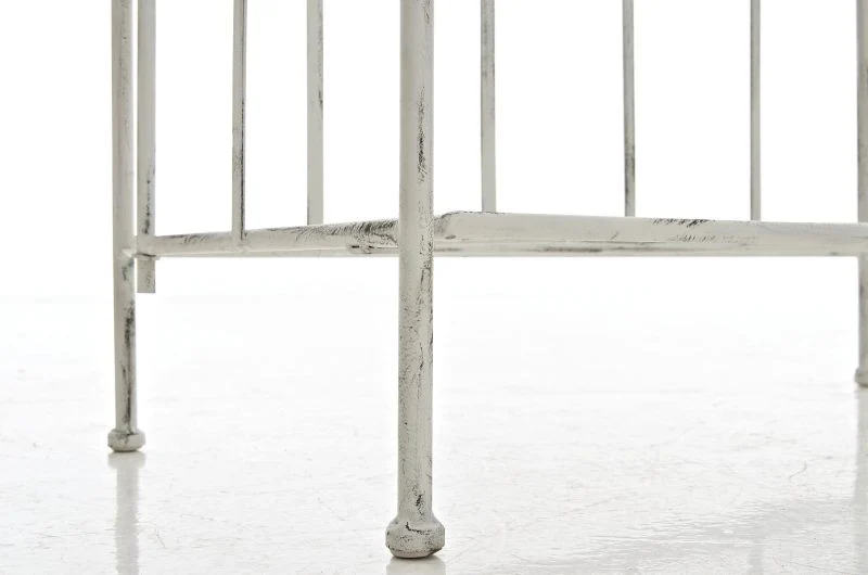 Étagère de rangement plantes chaussures cuisine 4 niveaux en métal 175x66x32 cm blanc vieilli ETA10091