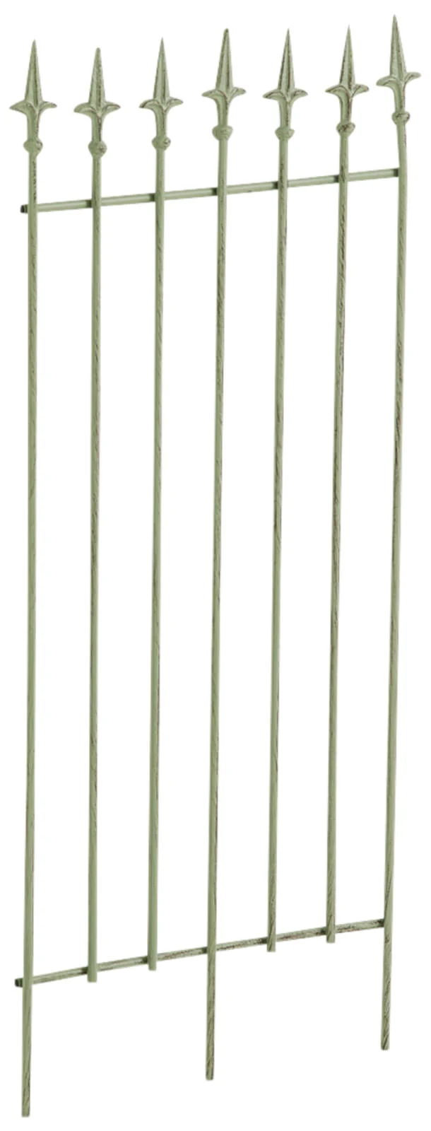 Lot de 2 treillis support pour plantes grimpantes décoration de jardin en métal vert vieilli 10_0003834