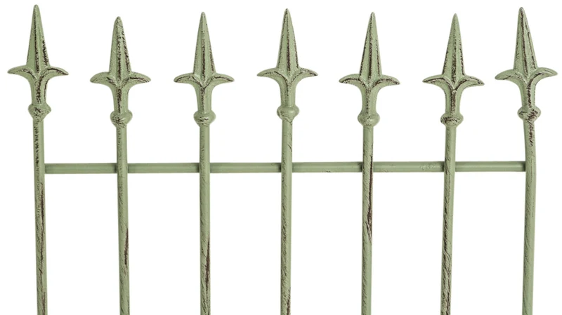 Lot de 2 treillis support pour plantes grimpantes décoration de jardin en métal vert vieilli 10_0003834