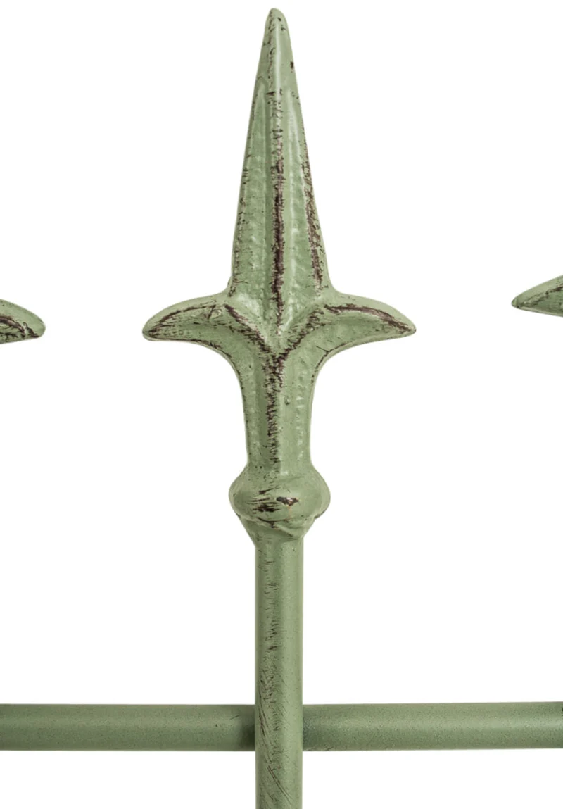 Lot de 2 treillis support pour plantes grimpantes décoration de jardin en métal vert vieilli 10_0003834