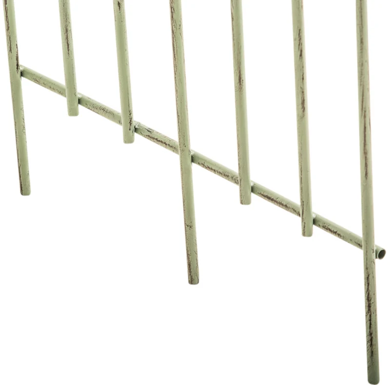 Lot de 2 treillis support pour plantes grimpantes décoration de jardin en métal vert vieilli 10_0003834