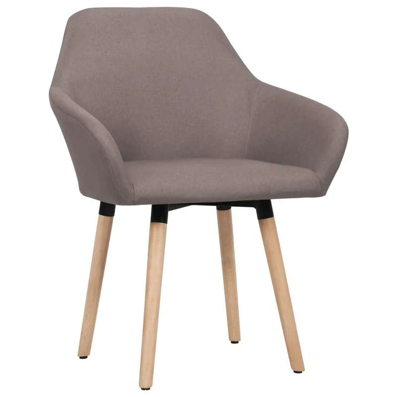 Lot de 2 chaises de salle à manger cuisine design moderne tissu taupe CDS021052