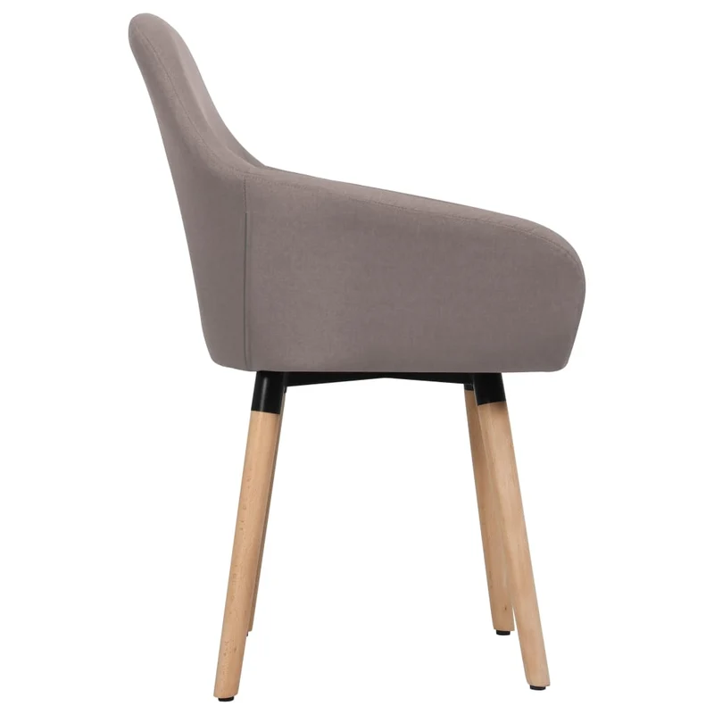 Lot de 2 chaises de salle à manger cuisine design moderne tissu taupe CDS021052