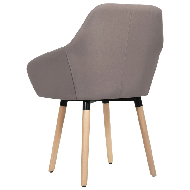 Lot de 2 chaises de salle à manger cuisine design moderne tissu taupe CDS021052