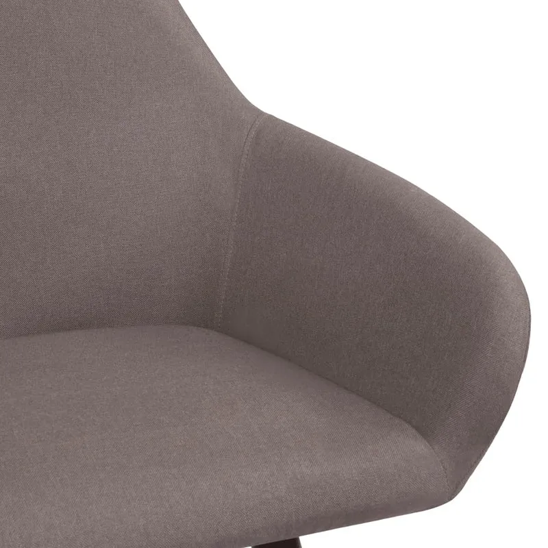 Lot de 2 chaises de salle à manger cuisine design moderne tissu taupe CDS021052