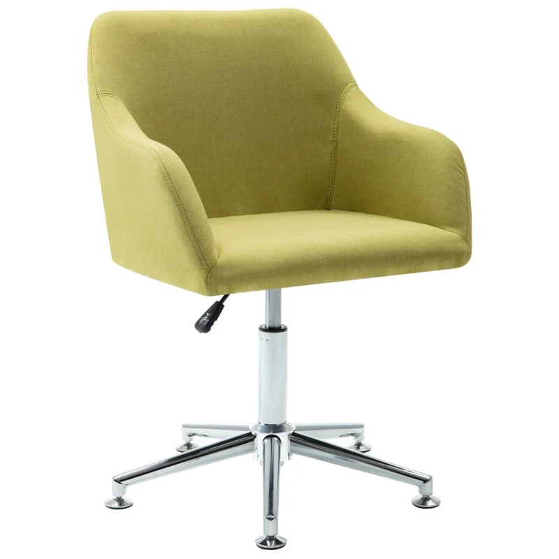 Lot de 2 chaises de salle à manger cuisine pivotantes design contemporain tissu vert CDS020944