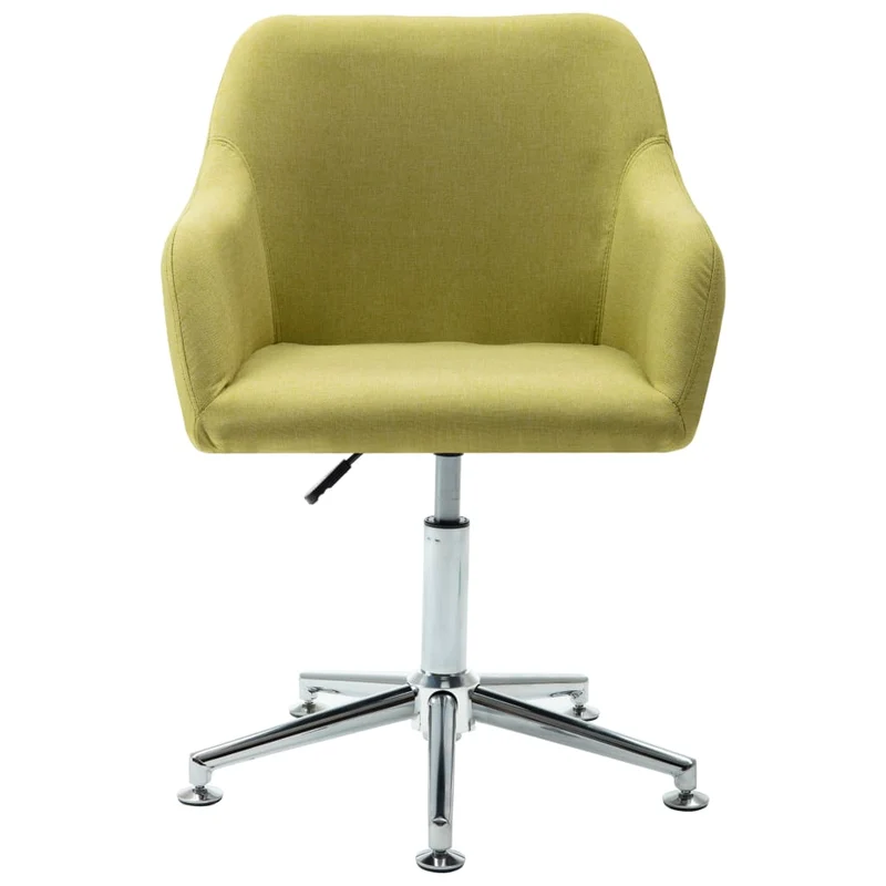 Lot de 2 chaises de salle à manger cuisine pivotantes design contemporain tissu vert CDS020944