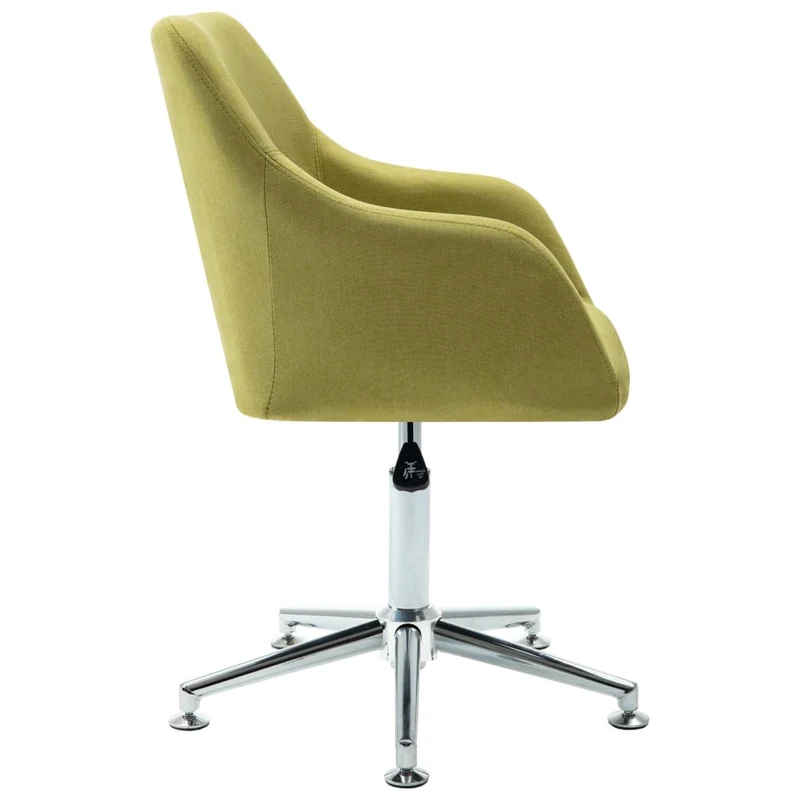 Lot de 2 chaises de salle à manger cuisine pivotantes design contemporain tissu vert CDS020944