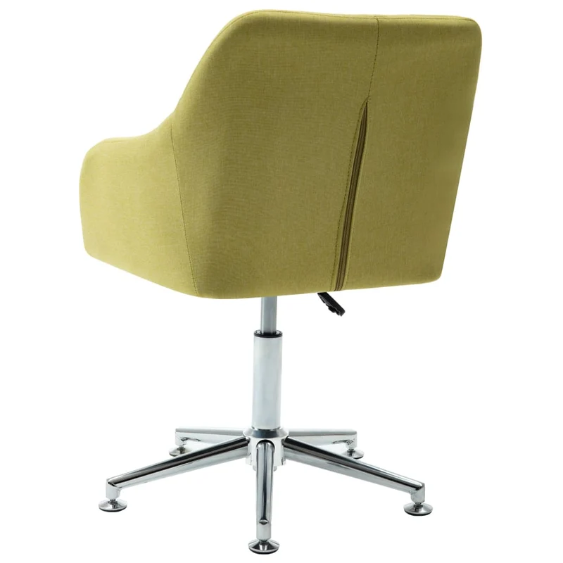 Lot de 2 chaises de salle à manger cuisine pivotantes design contemporain tissu vert CDS020944