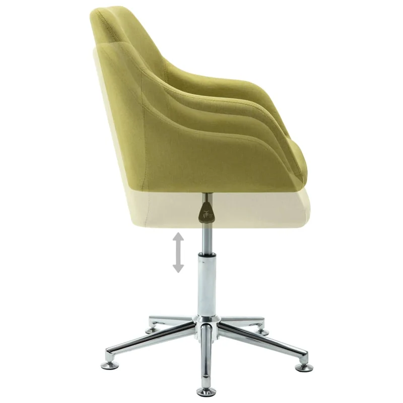 Lot de 2 chaises de salle à manger cuisine pivotantes design contemporain tissu vert CDS020944