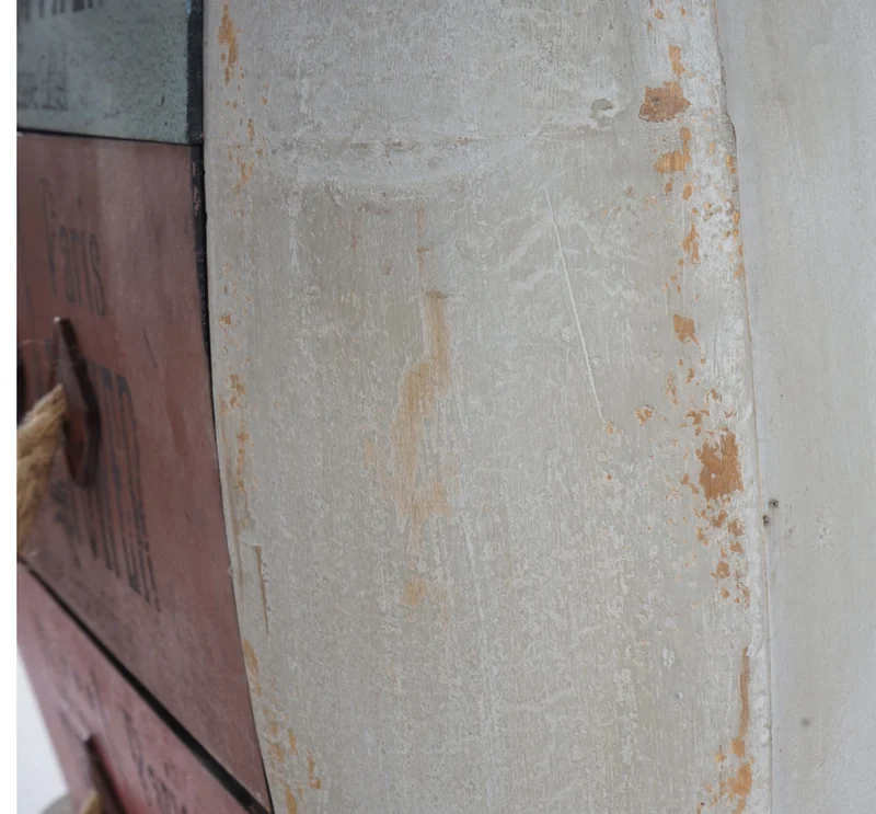 Commode vintage 70 cm hauteur 74,5 cm avec 3 tiroirs style shabby bois naturel 04_0011464