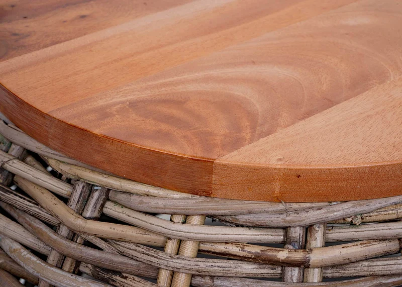 Table d appoint ronde 49 cm hauteur 33 cm structure en métal thermolaqué plateau en bois et rotin kubu naturel 04_0008502