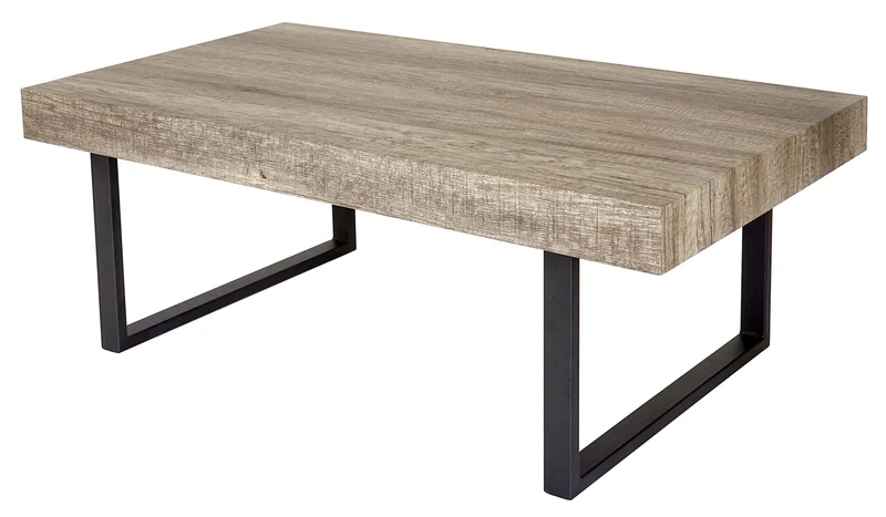 Table basse design contemporain 110 x 60 cm structure en bois de peuplier pieds en métal 04_0008480
