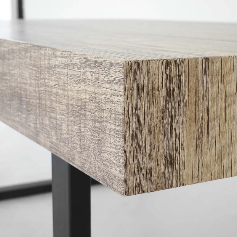 Table basse design contemporain 110 x 60 cm structure en bois de peuplier pieds en métal 04_0008480