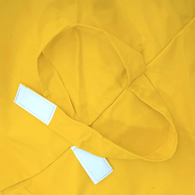 Parasol droit grand format diamètre 5 m manivelle toile résistante sans pied aluminium polyester jaune 04_0008020