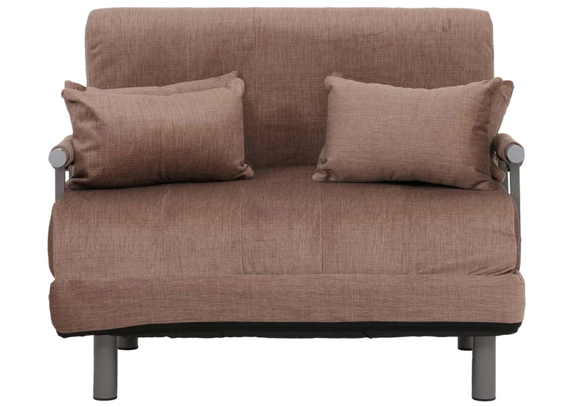 Fauteuil convertible moderne accueillant 80 x 105 x 82 cm avec fonction couchage en tissu chenille marron 04_0010005