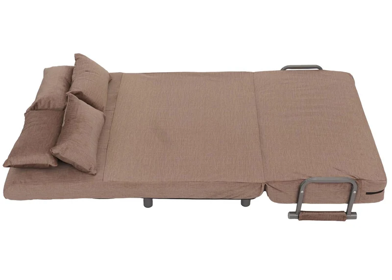 Fauteuil convertible moderne accueillant 80 x 105 x 82 cm avec fonction couchage en tissu chenille marron 04_0010005