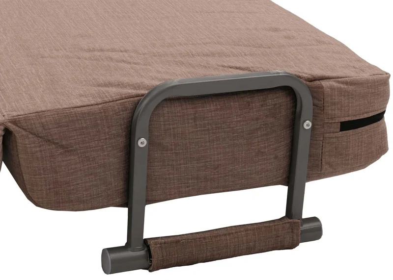 Fauteuil convertible moderne accueillant 80 x 105 x 82 cm avec fonction couchage en tissu chenille marron 04_0010005