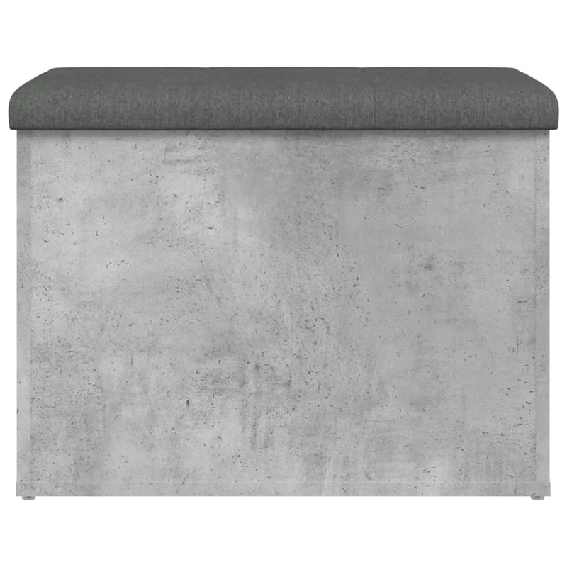 Banc banquette de rangement couleur gris béton 62 x 42 x 45 cm bois d'ingénierie DEC024765