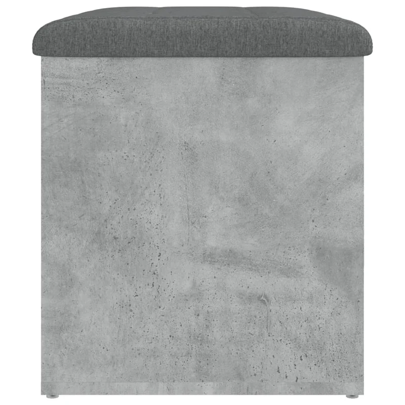 Banc banquette de rangement couleur gris béton 62 x 42 x 45 cm bois d'ingénierie DEC024765