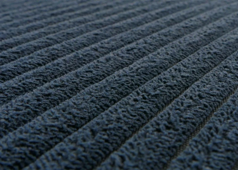Fauteuil-lit lit d'appoint relaxation dossier réglable surface de couchage 197x100 cm tissu velours côtelé bleu 04_0006251