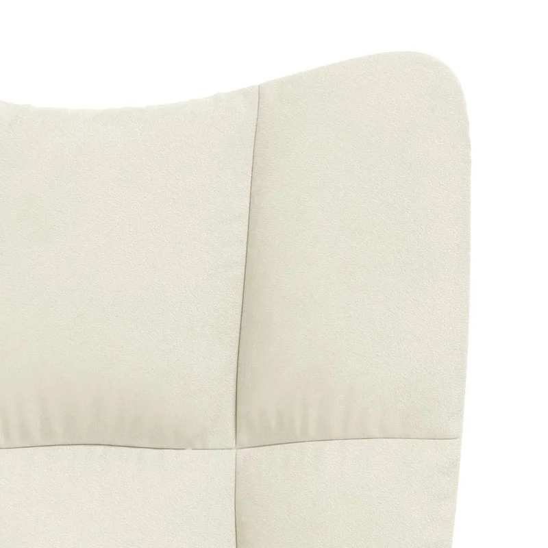 Fauteuil lounge chaise de canapé bureau sur roulettes design moderne en velours crème DEC026636