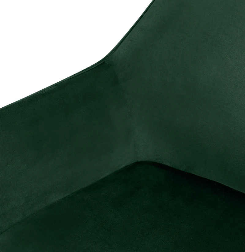Chaise de salle à manger x1 bureau salle d'attente en velours vert et métal noir 10_0007232