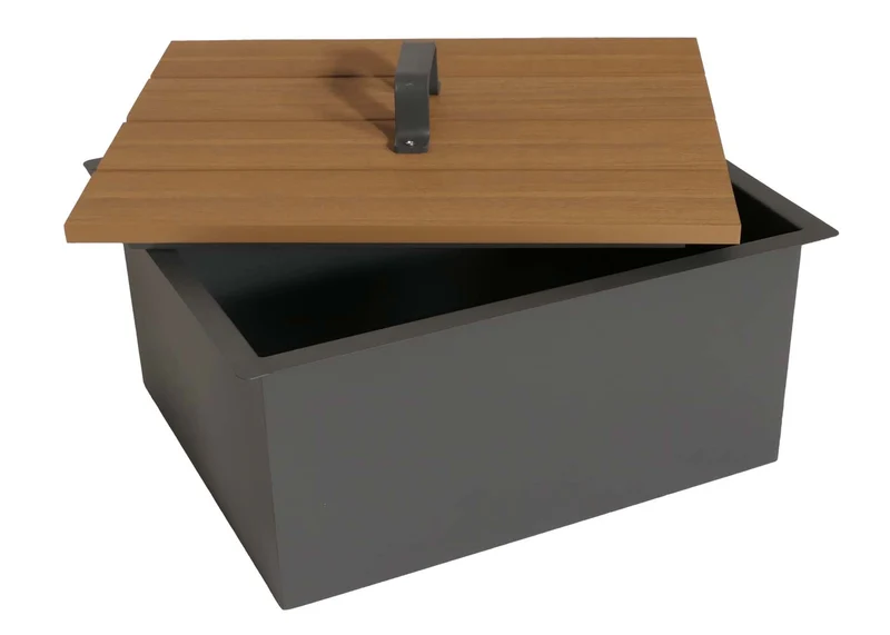 Lot de 3 éléments de cuisine extérieure modulables serviteur avec roulettes 97 x 296 x 50 cm en aluminium gris 04_0010146