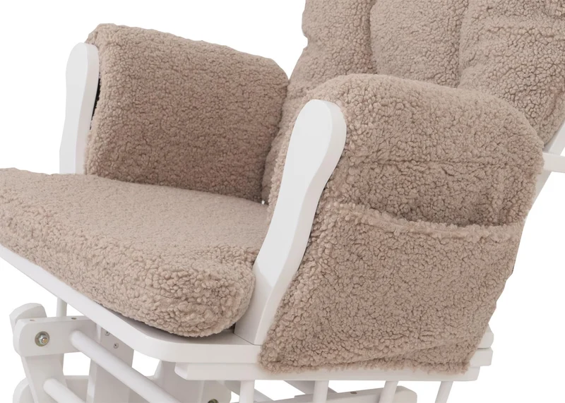 Fauteuil relax avec repose-pieds ergonomique 105 x 74 x 72 cm style moderne salon en tissu bouclé marron 04_0009678