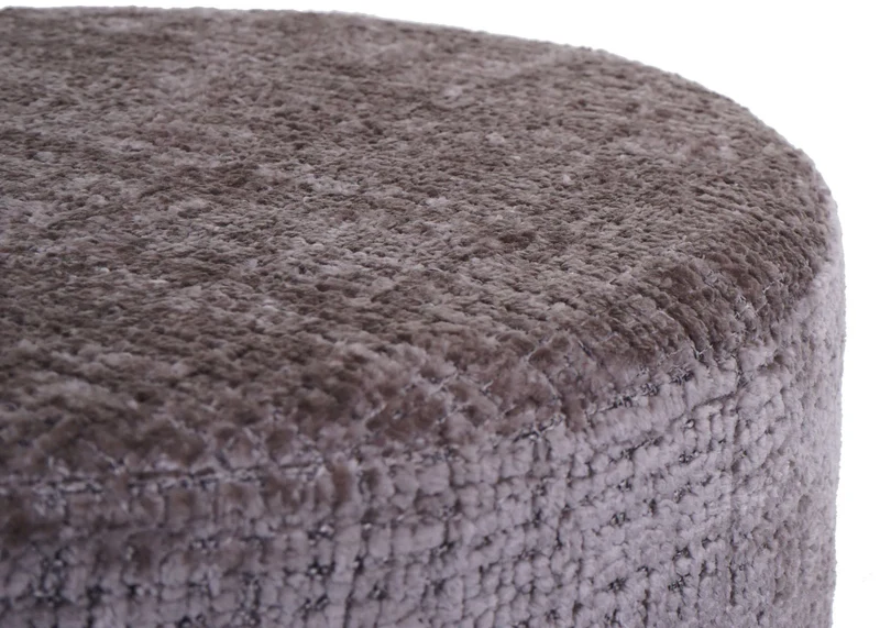 Lot de 2 tabourets réglables pivotants 360° tissu chenille marron Ø37 cm base acier 04_0009943
