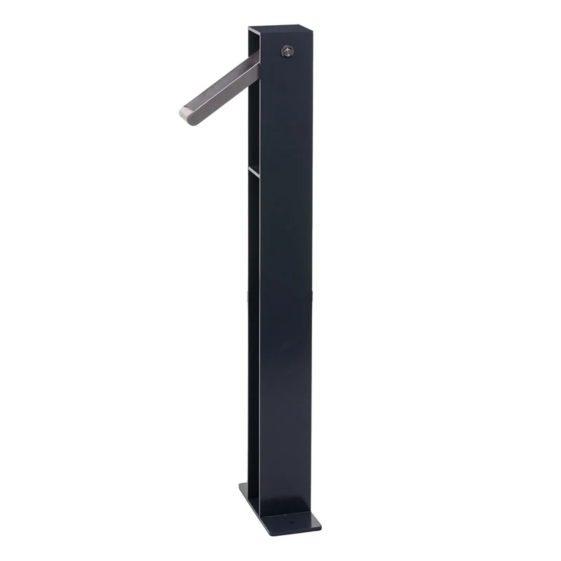 Arceau de stationnement vélo support vélo extérieur à sceller anti-vol en acier galvanisé anthracite 04_0010448