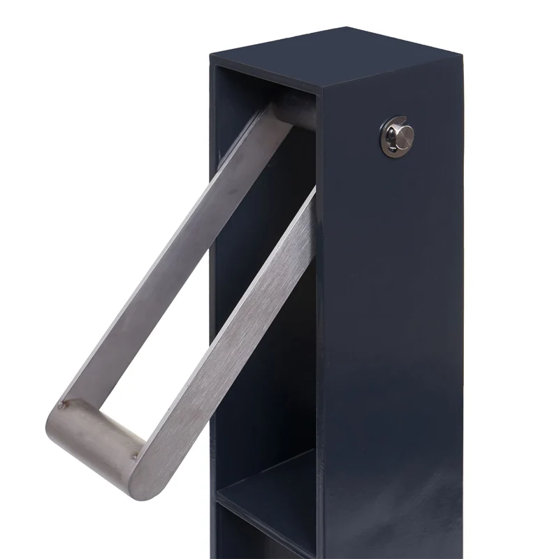 Arceau de stationnement vélo support vélo extérieur à sceller anti-vol en acier galvanisé anthracite 04_0010448