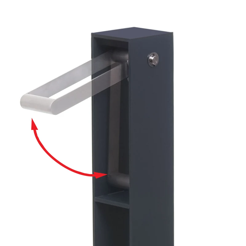 Arceau de stationnement vélo support vélo extérieur à sceller anti-vol en acier galvanisé anthracite 04_0010448