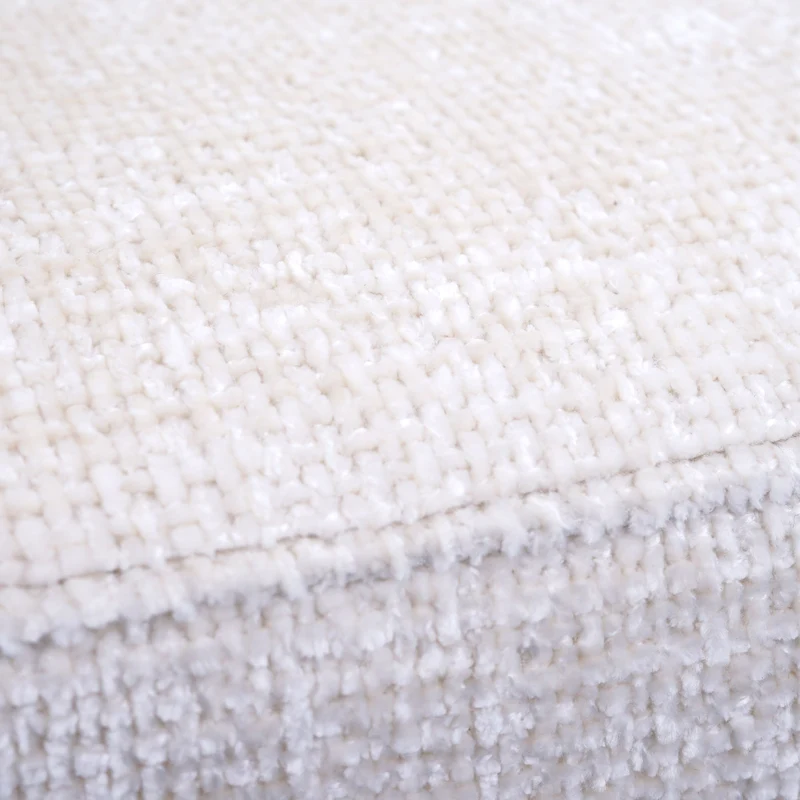 Lot de 2 chaises de salle à manger chaises de cuisine chaises cantilever métal tissu/textile chenille crème 04_0007395