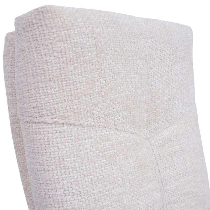 Lot de 2 chaises de salle à manger chaises de cuisine chaises cantilever métal tissu/textile chenille crème 04_0007395