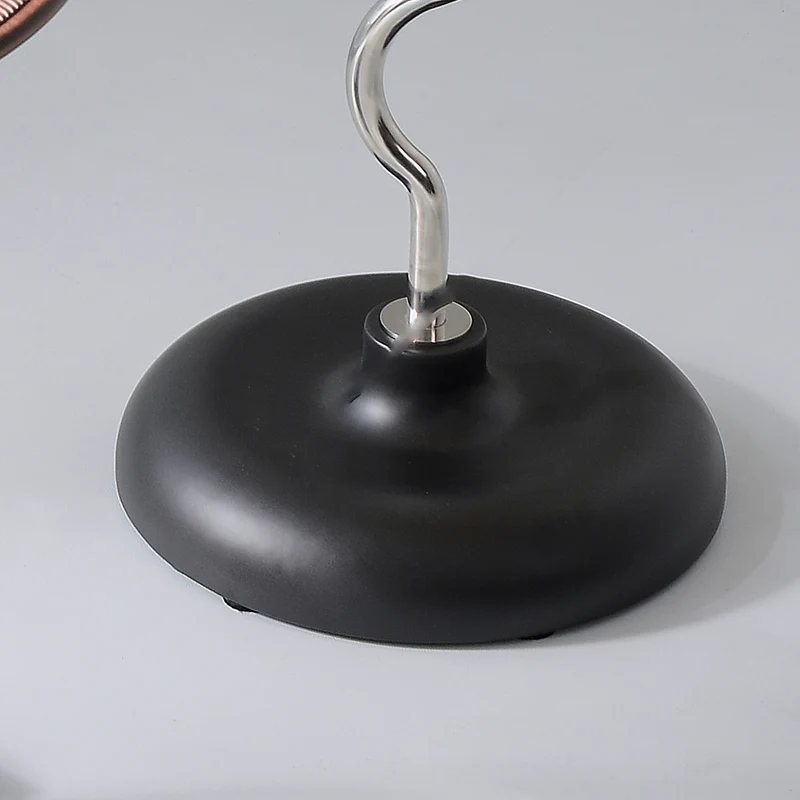 Artistic Round Curved Stem Wood Stainless Steel End Table - Vintage Classic Accent Table For Living Room