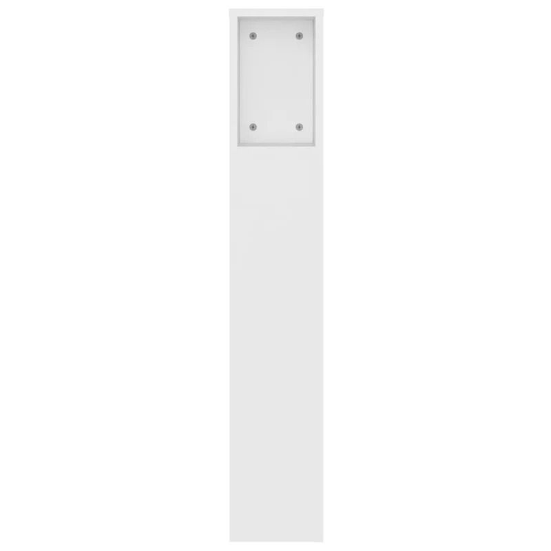 Tête de lit avec rangement accessoire de lit table de chevet étagère 140 x 18,5 x 104,5 cm MDF blanc TDL0200108